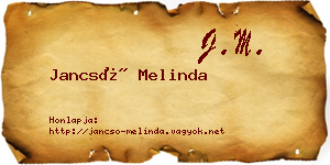 Jancsó Melinda névjegykártya
