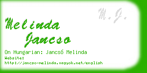melinda jancso business card