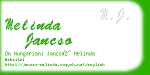 melinda jancso business card